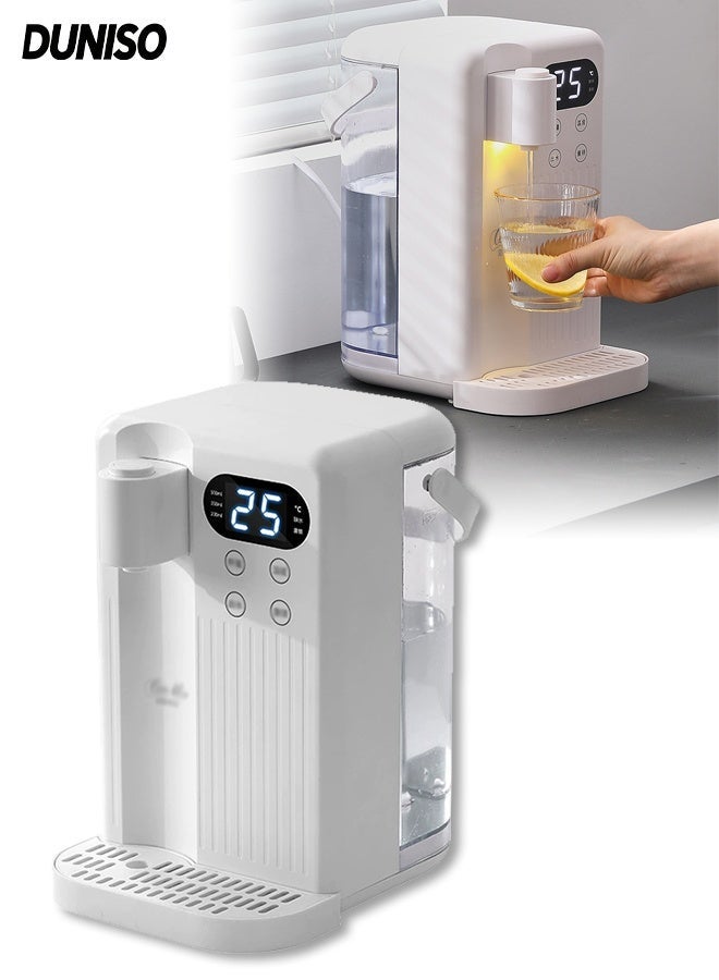 DUNISO 3 L Mini Water Dispenser with Touch Screen, Tabletop Direct Drinking Machine with Independent Water Tank, 12 Temperatures(White) - Image 1